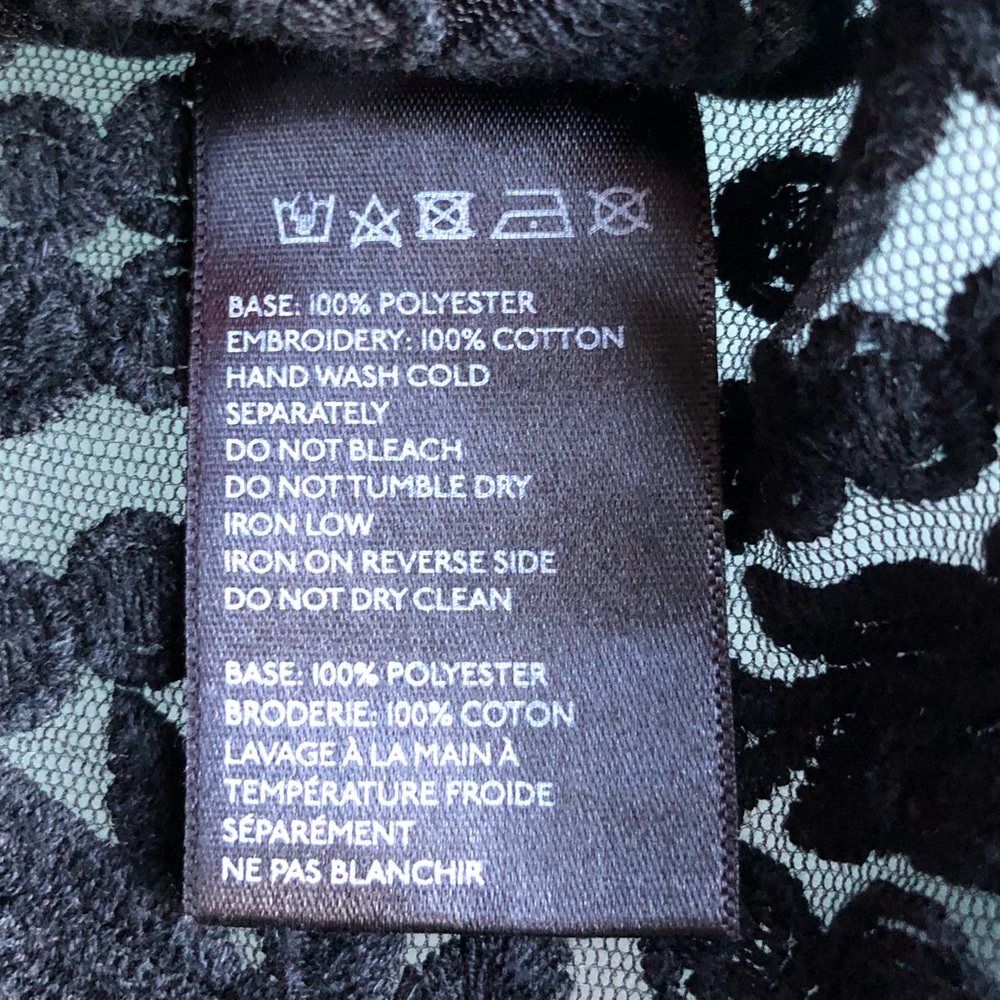 Silence+Noise Embroidery Black Tank-top Mesh Small - Picture 7 of 8
